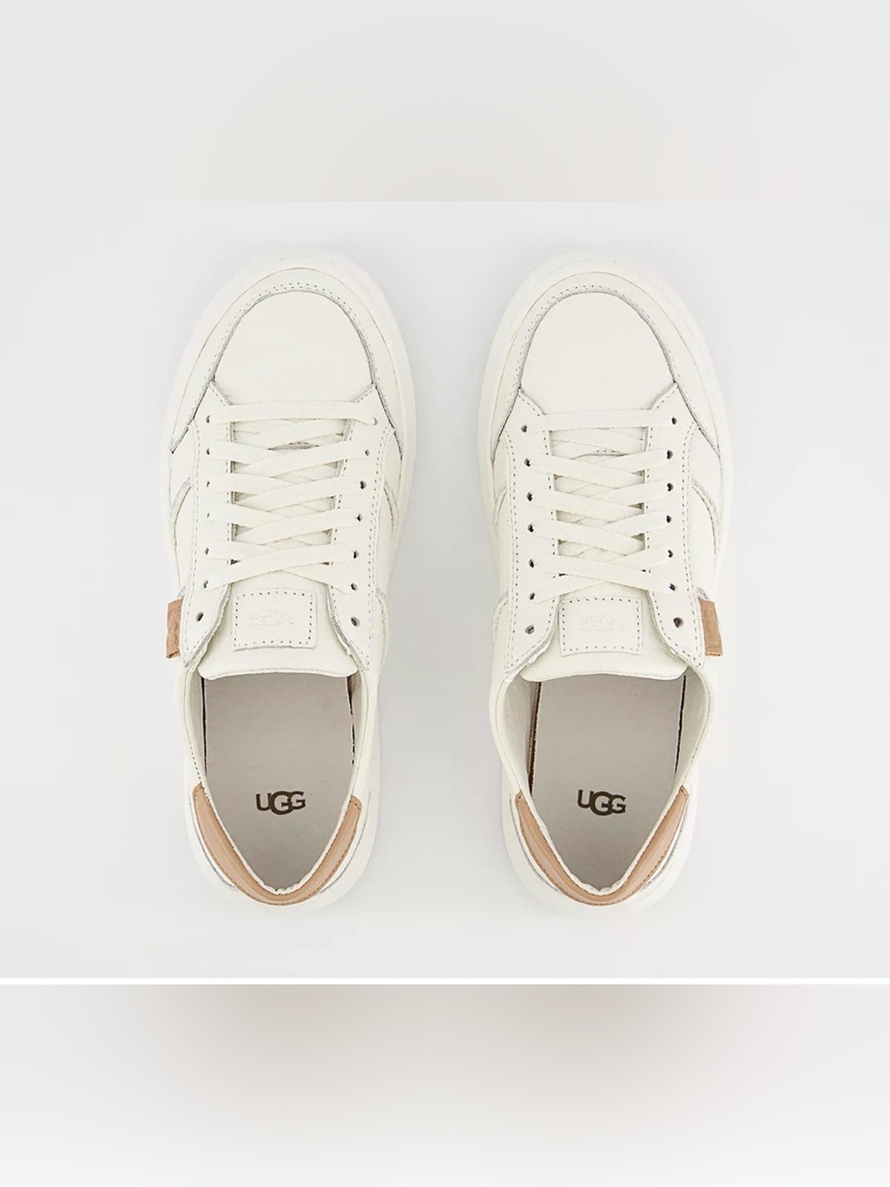 UGG Womens Alameda Lace White Sneakers Size 7